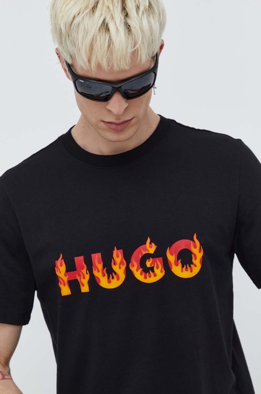 HUGO tricou din bumbac negru 50504542
