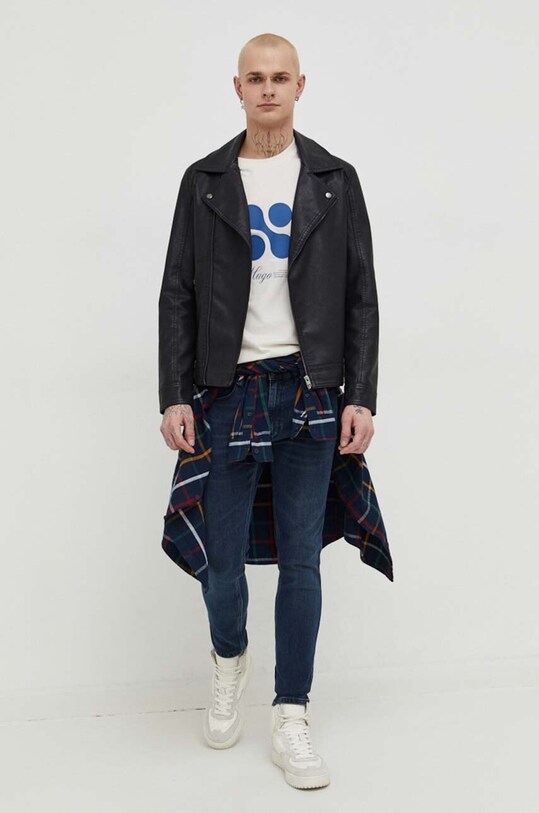 HUGO t-shirt bawełniany 50504926 beżowy SS24