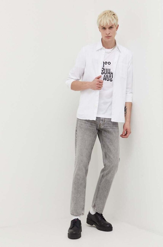 Bavlnené tričko HUGO 50504936 biela SS24