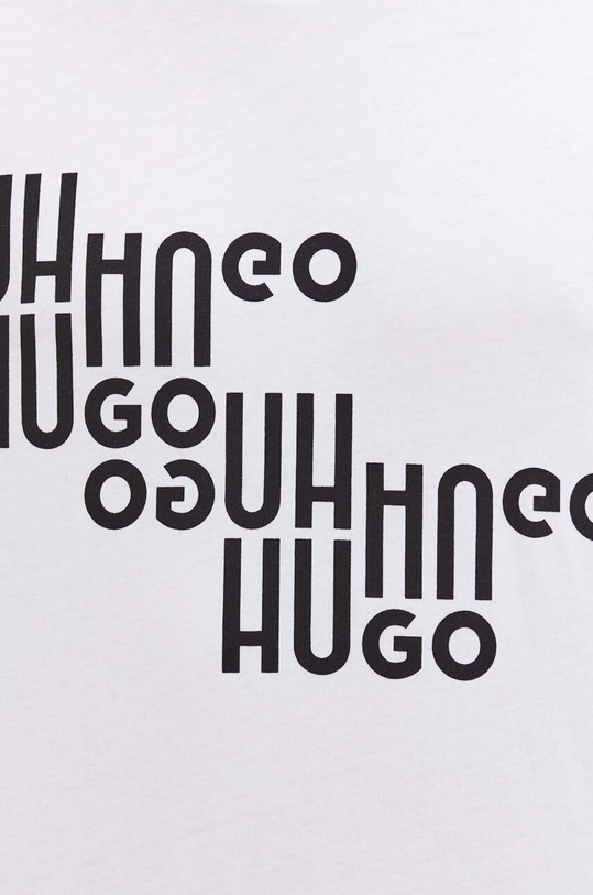 Bavlnené tričko HUGO 50504936 biela