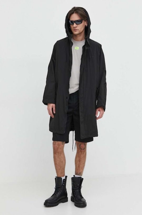 Памучна тениска HUGO 50505305 бежов SS24