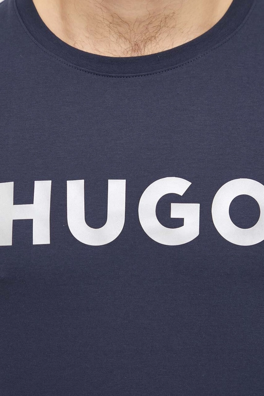 HUGO t-shirt bawełniany granatowy 50506996