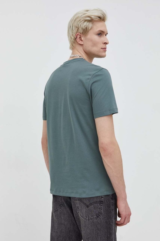 HUGO t-shirt bawełniany 50508944 zielony SS24
