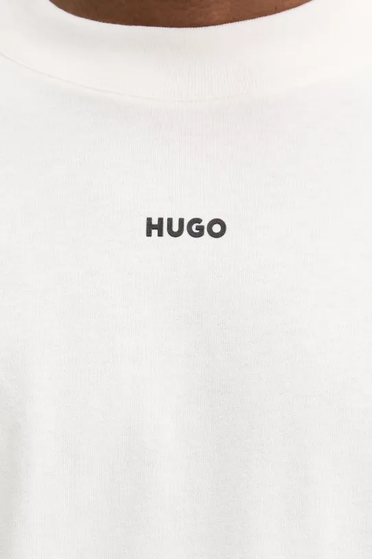 HUGO top a maniche lunghe in cotone 50511029 bianco