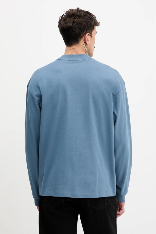 Одежда Хлопковый лонгслив HUGO 50511029 голубой