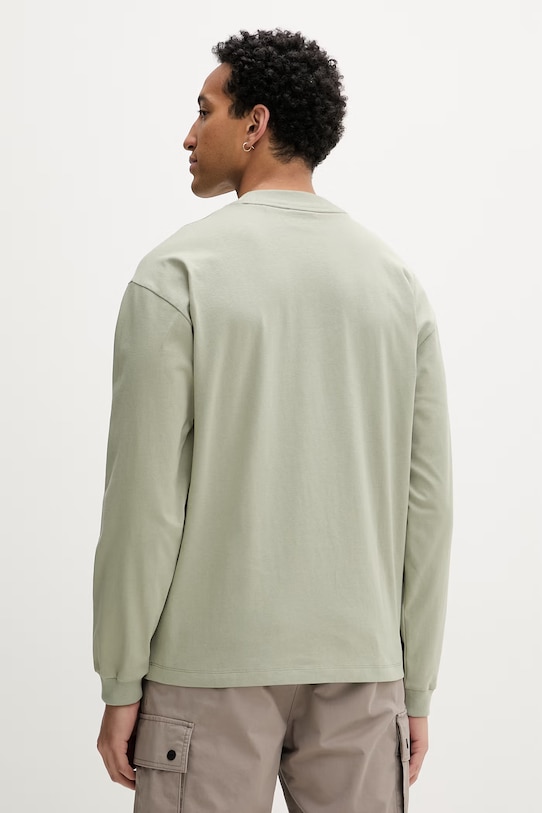 Oblečenie HUGO tričko s dlhým rukávom pánske bavlnené Daposo 50511029 zelená