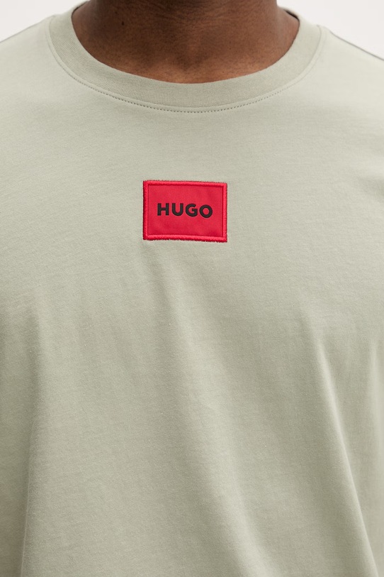 HUGO majica dugih rukava muška pamučna Daposo 50511029 zelena