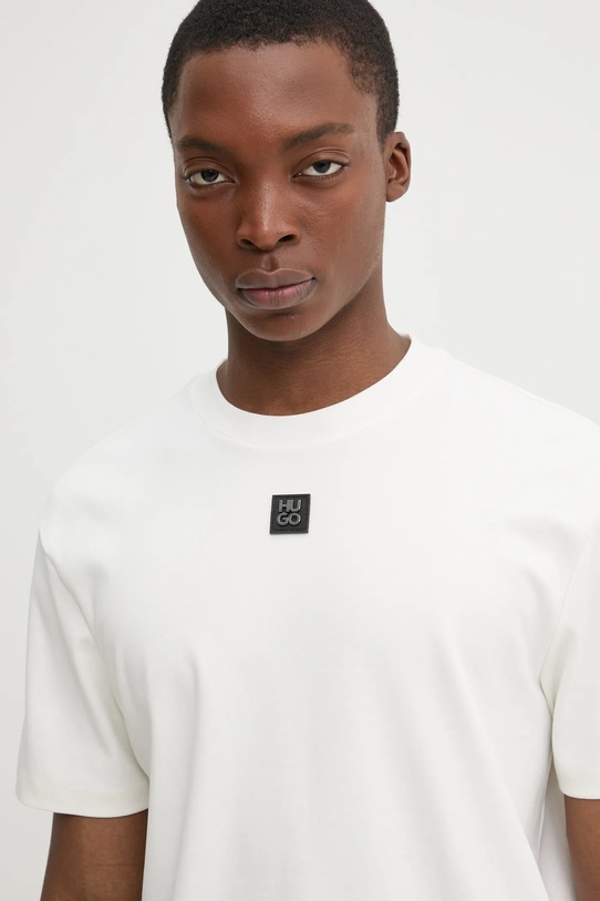 Бавовняна футболка HUGO Dalile бежевий 50505201