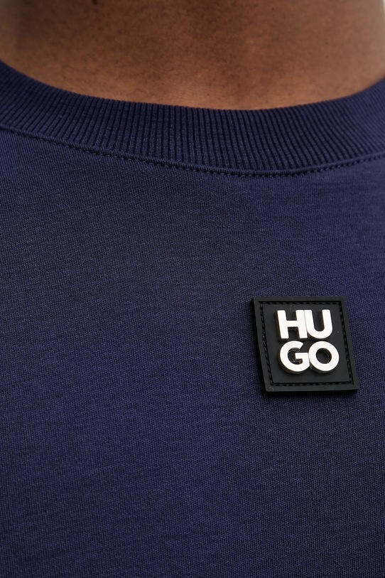 Βαμβακερό μπλουζάκι HUGO 50505201 σκούρο μπλε