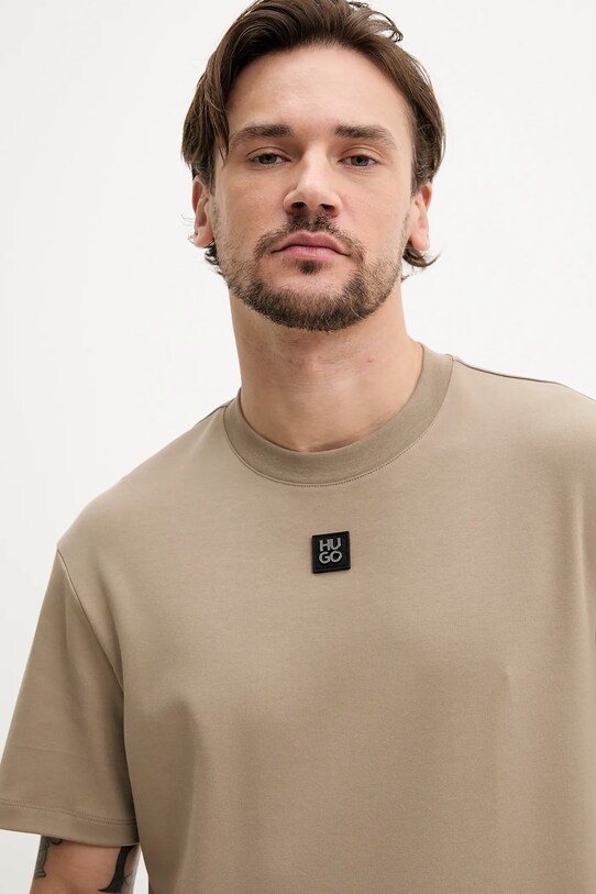 HUGO tricou din bumbac bej 50505201