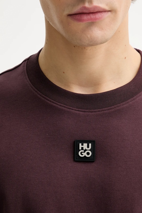 HUGO t-shirt bawełniany 50505201 bordowy