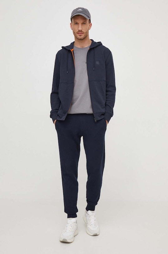 BOSS Green t-shirt bawełniany 50506358 szary SS24