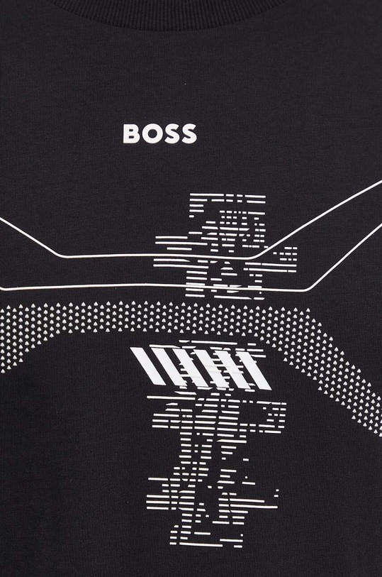 Bavlněné tričko Boss Green černá 50506358