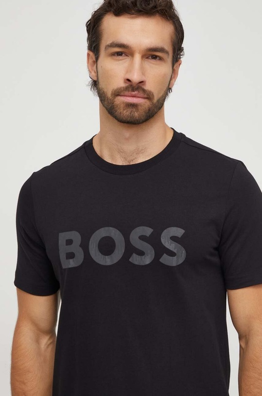 BOSS Green tricou print negru 50506363