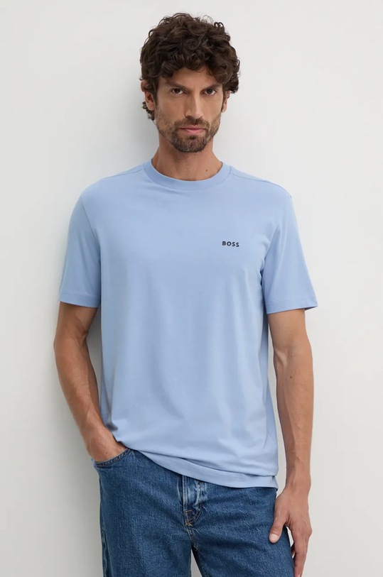 Тениска Boss Green стандартна син 50506373