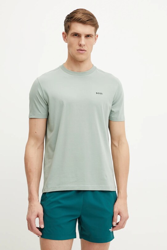 Tričko BOSS Green potisk zelená 50506373