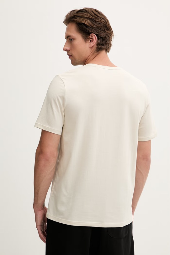 Oblečení BOSS loungwear tričko pánské bavlněné s elastanem Mix&Match T-Shirt R 50515312 béžová