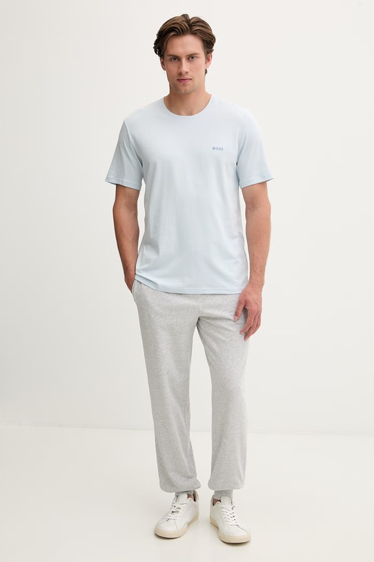 BOSS loungwear tričko pánské bavlněné s elastanem Mix&Match T-Shirt R 50515312 modrá SS26