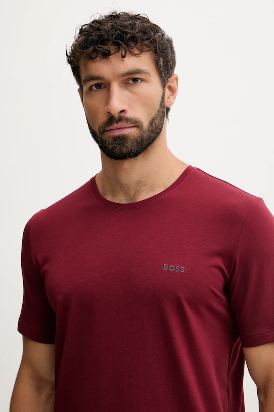 BOSS tricou lounge burgundia 50515312