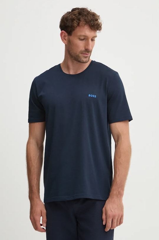 BOSS t-shirt lounge z elastanem niebieski 50515312