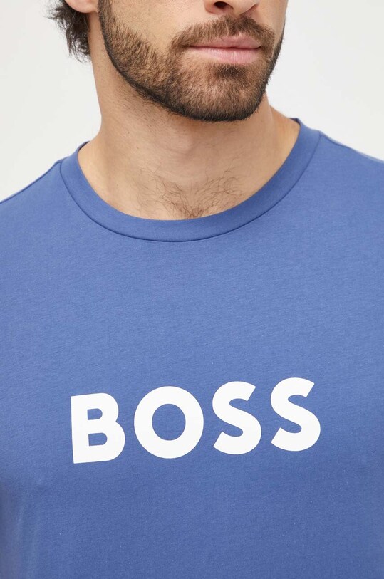 Бавовняна футболка BOSS блакитний 50503276
