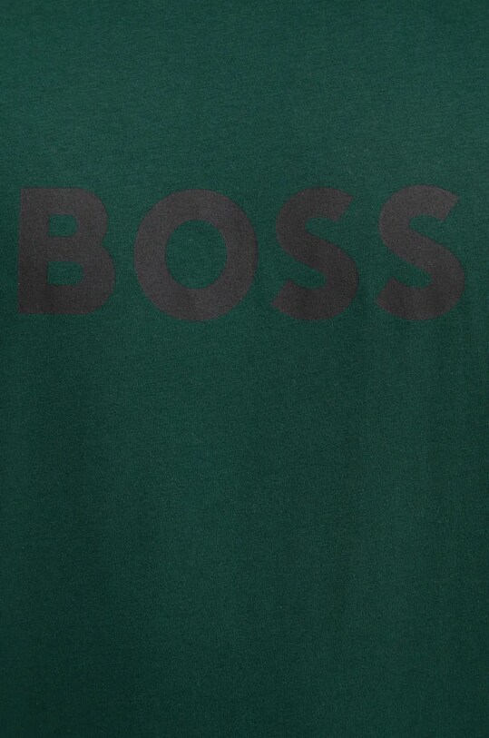 Βαμβακερό μπλουζάκι BOSS 50503276 πράσινο