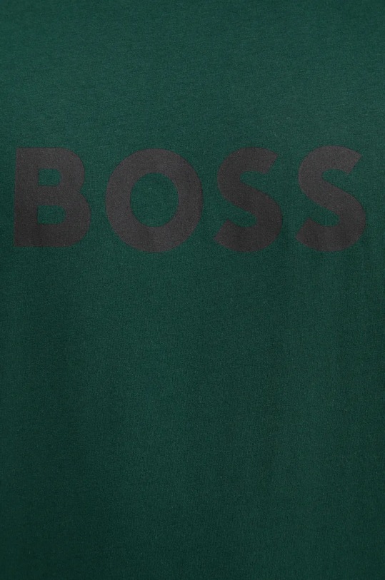 Βαμβακερό μπλουζάκι BOSS 50503276 πράσινο