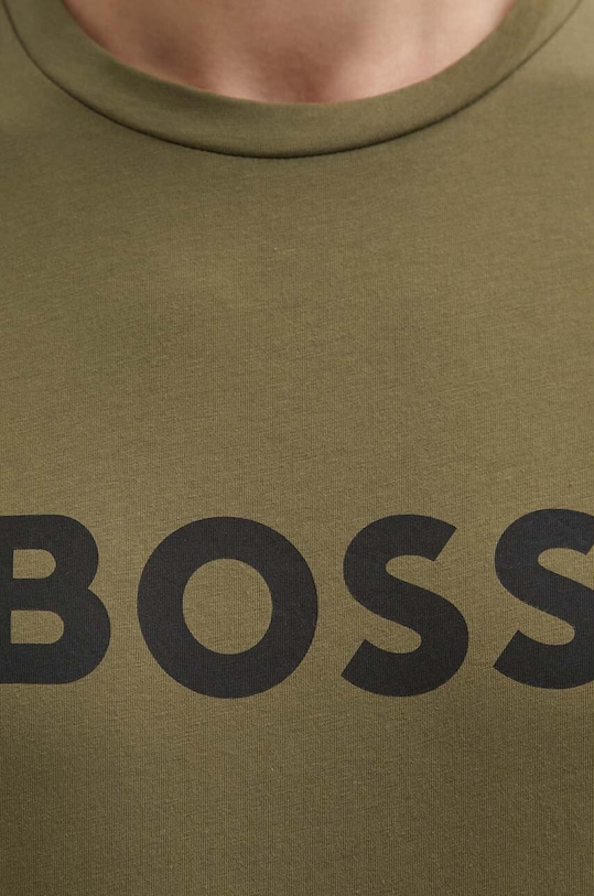 Bavlnené tričko BOSS 50503276 zelená