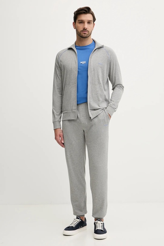 Хлопковая футболка BOSS 50517970 фиолетовой AW25