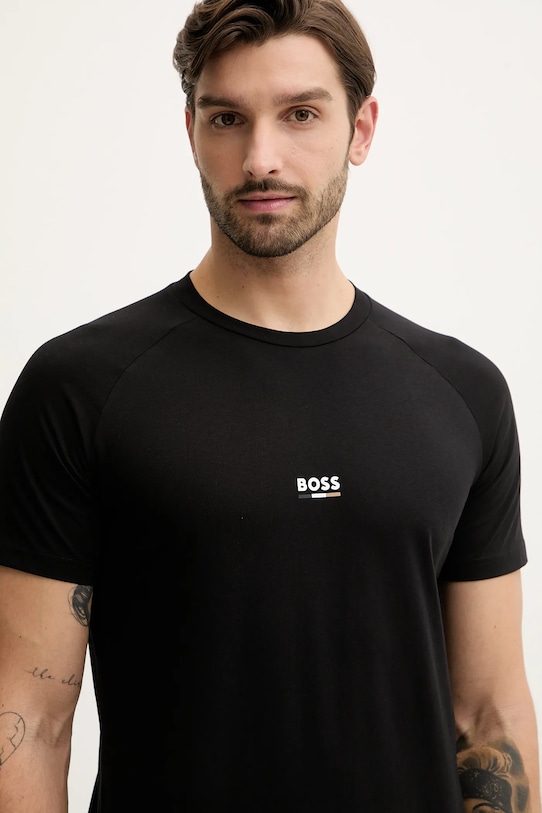 Хлопковая футболка BOSS чёрный 50517970