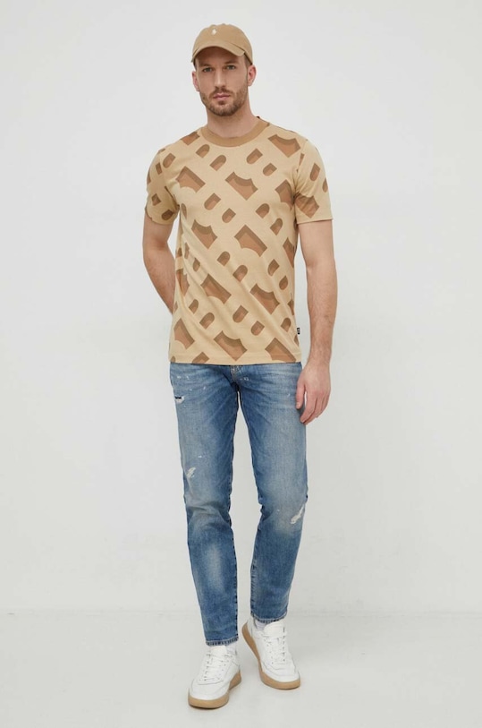 BOSS t-shirt 50504100 beżowy SS24