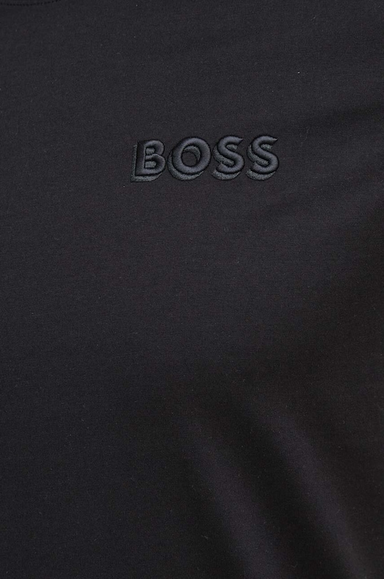 Βαμβακερό μπλουζάκι BOSS μαύρο 50504557