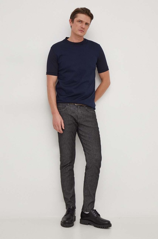 BOSS t-shirt 50505671 granatowy SS24