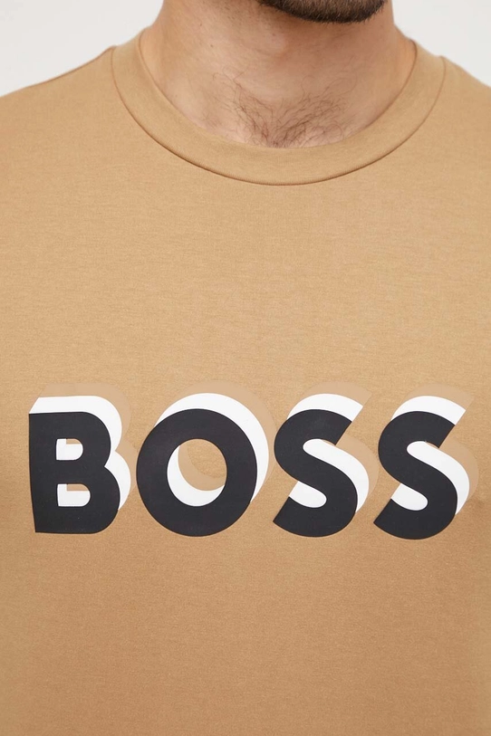 BOSS tricou din bumbac bej 50506923