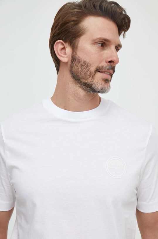 BOSS t-shirt bawełniany biały 50507787