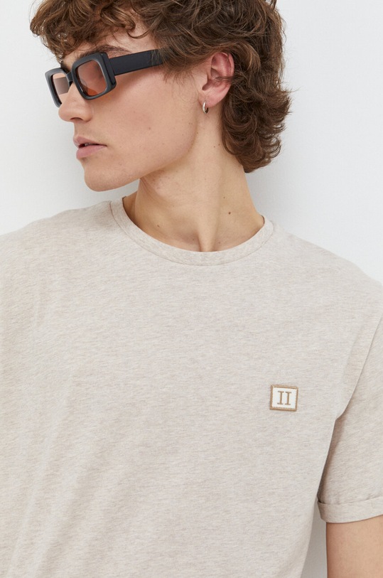 Les Deux t-shirt bawełniany bawełna beżowy LDM101123