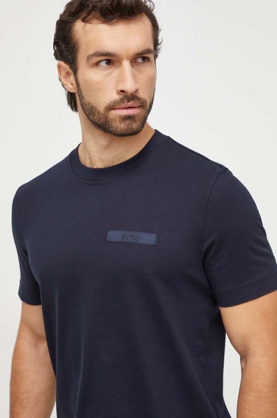 Odzież BOSS Orange t-shirt bawełniany 50505238 granatowy