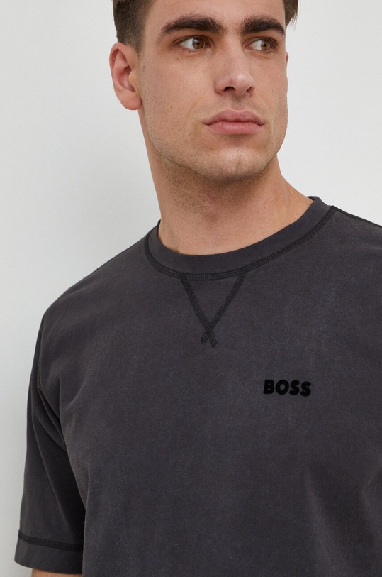 Ρούχα Βαμβακερό μπλουζάκι Boss Orange 50505257 μαύρο