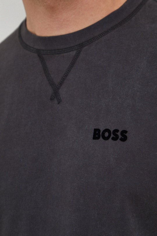 Βαμβακερό μπλουζάκι Boss Orange μαύρο 50505257