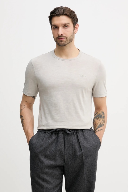 BOSS Orange t-shirt bawełniany beżowy 50508243