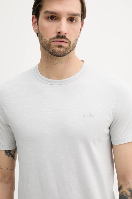 BOSS Orange tricou din bumbac gri 50508243