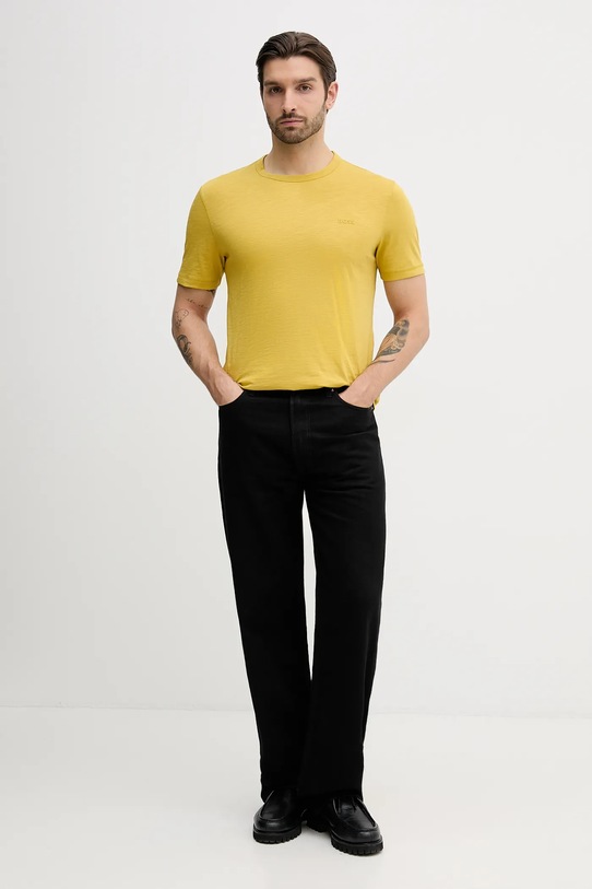 Pamučna majica BOSS Orange 50508243 zlatna AW25