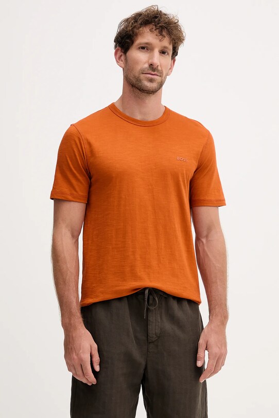 BOSS Orange t-shirt bawełniany pomarańczowy 50508243