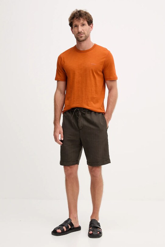 BOSS Orange t-shirt bawełniany 50508243 pomarańczowy SS25