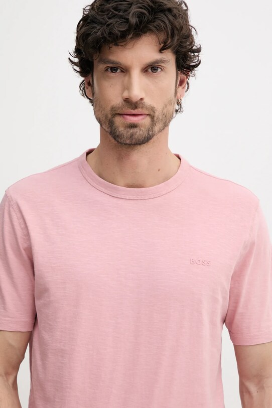 BOSS Orange t-shirt bawełniany różowy 50508243
