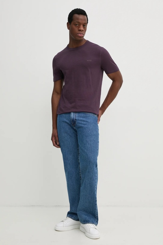 BOSS Orange tricou din bumbac Tegood 50508243 violet AW25