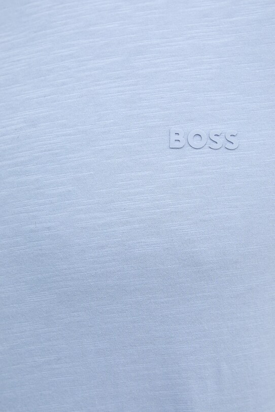 Bavlněné tričko BOSS Orange 50508243 modrá