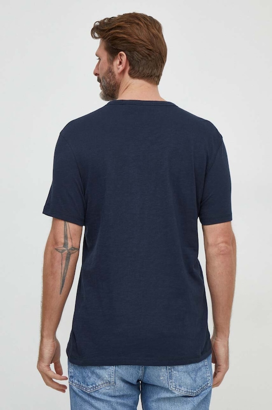 Βαμβακερό μπλουζάκι Boss Orange 50508243 σκούρο μπλε SS25