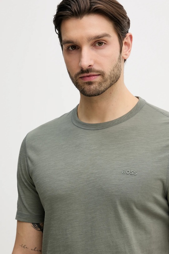 Pamučna majica BOSS Orange zelena 50508243