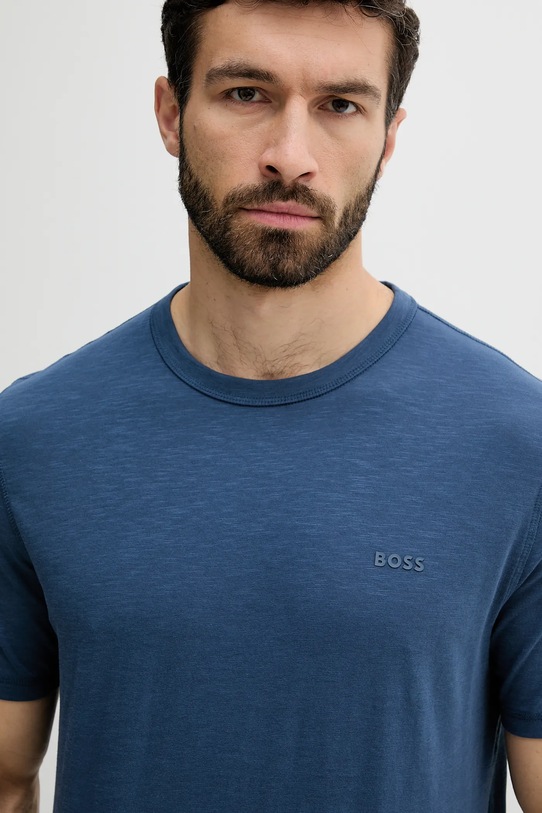 Oblečení Bavlněné tričko BOSS Orange 50508243 modrá